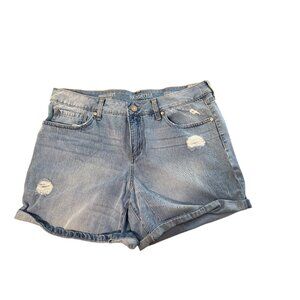 New  Vintage Reunion Jamie Short Easy Fit Distressed Denim Shorts Size 16/33